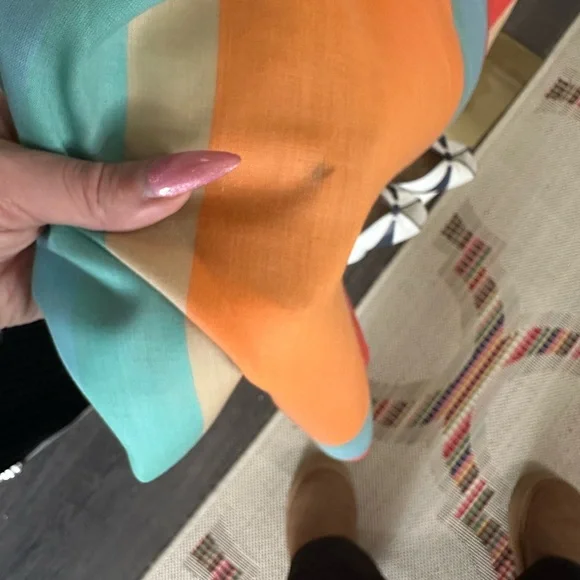 Colorful Handmade Vintage Striped Maxi Dress - Picture 3 of 6